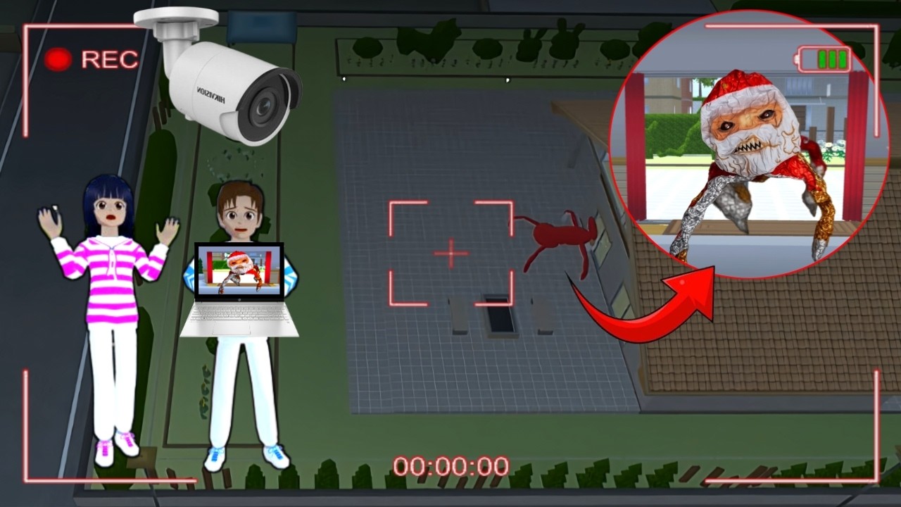 Yuta Mio panik CCTV merekam GOO GOO GAGA dibelakang rumah #dramasakuraschoolsimulator #dramasakura 