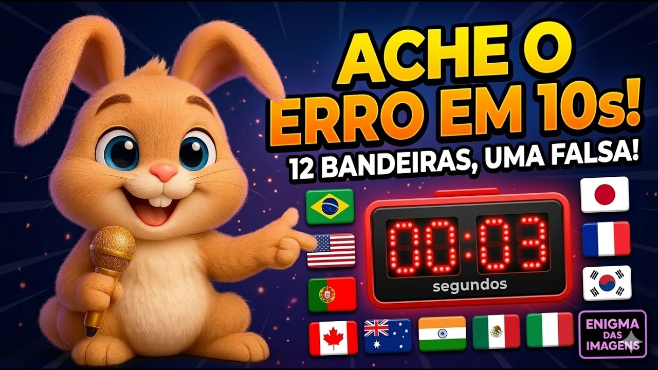 MESTRE DAS BANDEIRAS: 10 Desafios com 12 Bandeiras e 1 Intrusa!