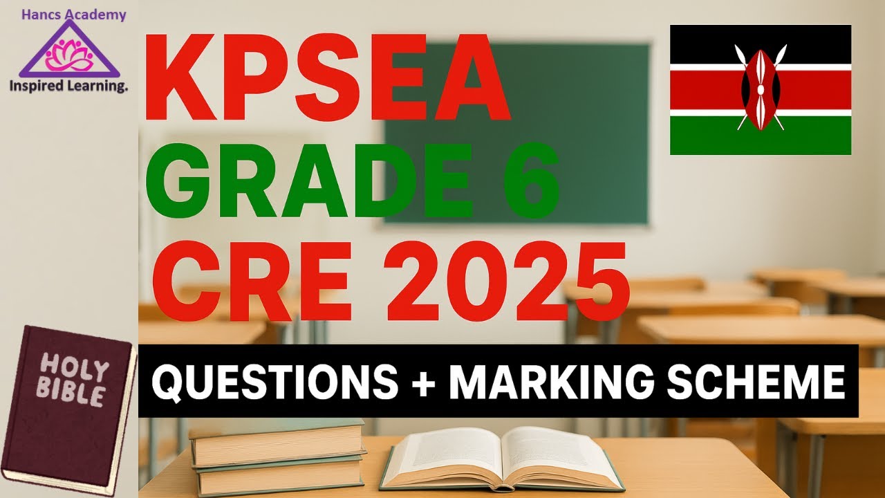 KPSEA Grade 6 CRE 2025  Religious Studies Diagnostic Test & Marking Scheme Explained!