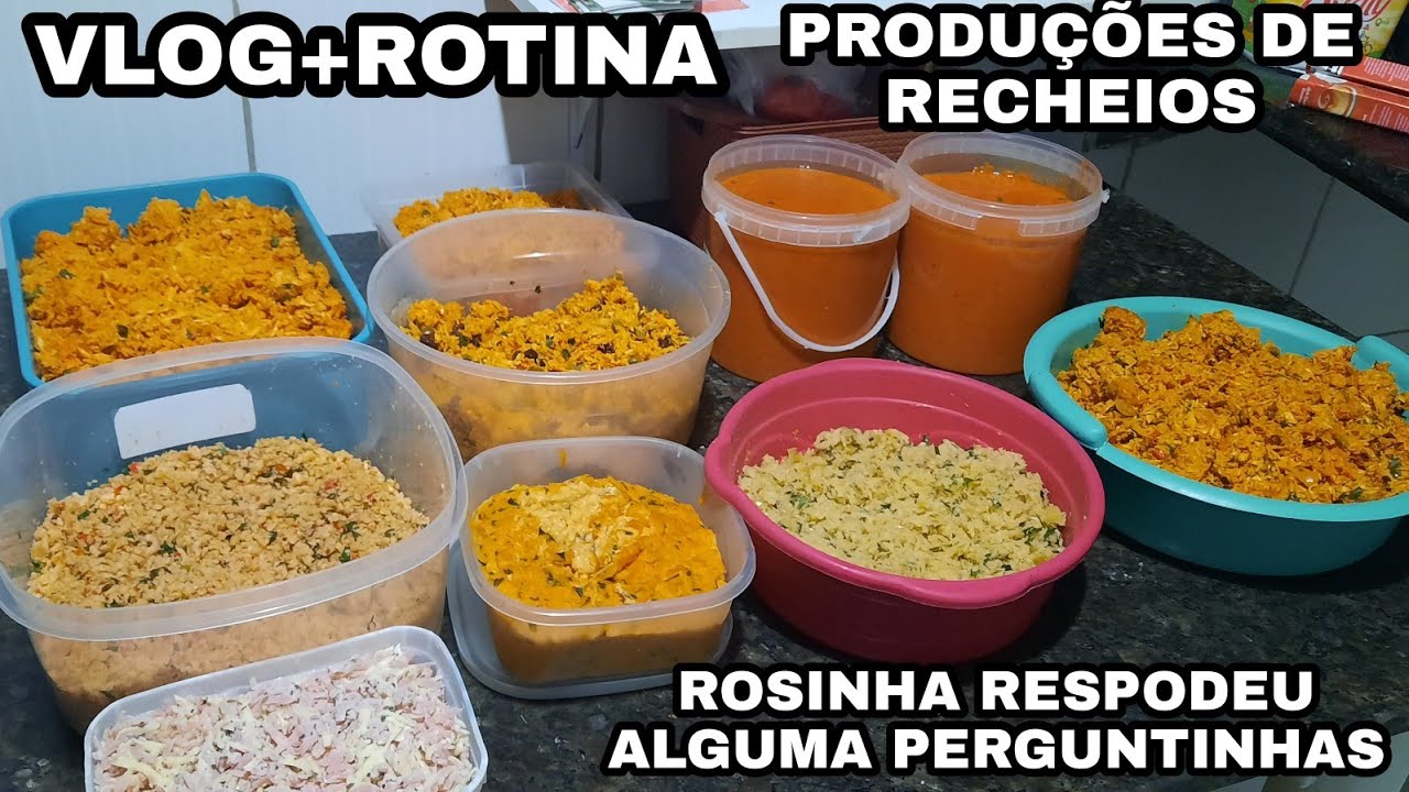 ROTINA FIZEMOS  SETE RECHEIOS PARA SALGADOS ROSINHA RESPODEU ALGUMAS  PERGUNTAS