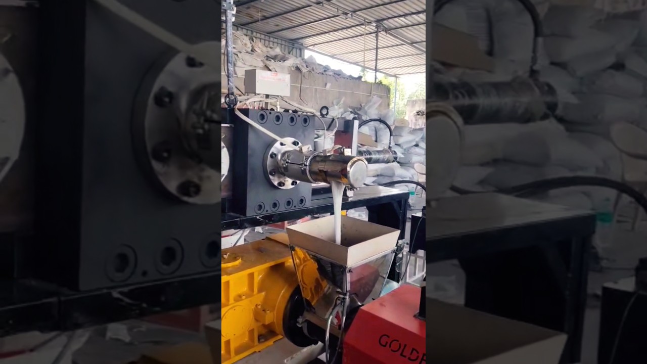 Plastic Double Stage Extruder, Mother Baby Extruder, Granules, 99255 72731 #plasticextrusion #2025