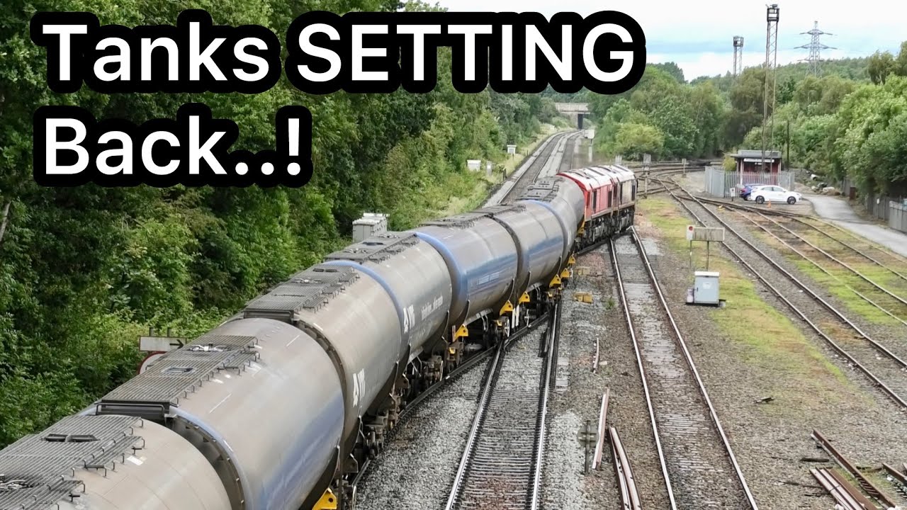 DOUBLE-HEADED Locos SETTING back 28 x TEA TANKERS Across the MAINLINES..!