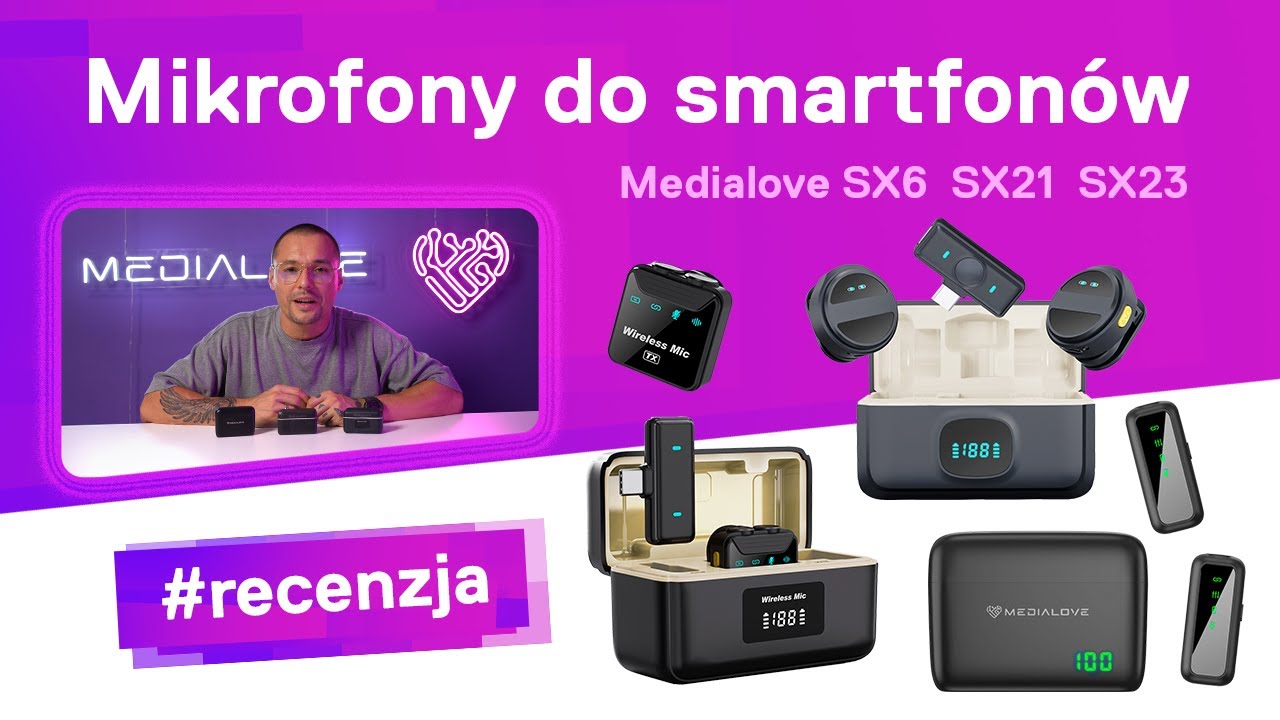 Jak Bezprzewodowe Mikrofony Medialove SX6, SX21, SX23 Wypadają w Porównaniu z Smartfonem?