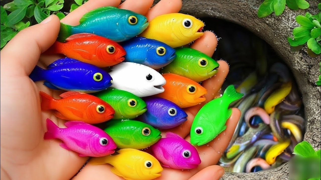 Discovering Tiny Baby Turtles with Colorful Guppies and Molly Fish