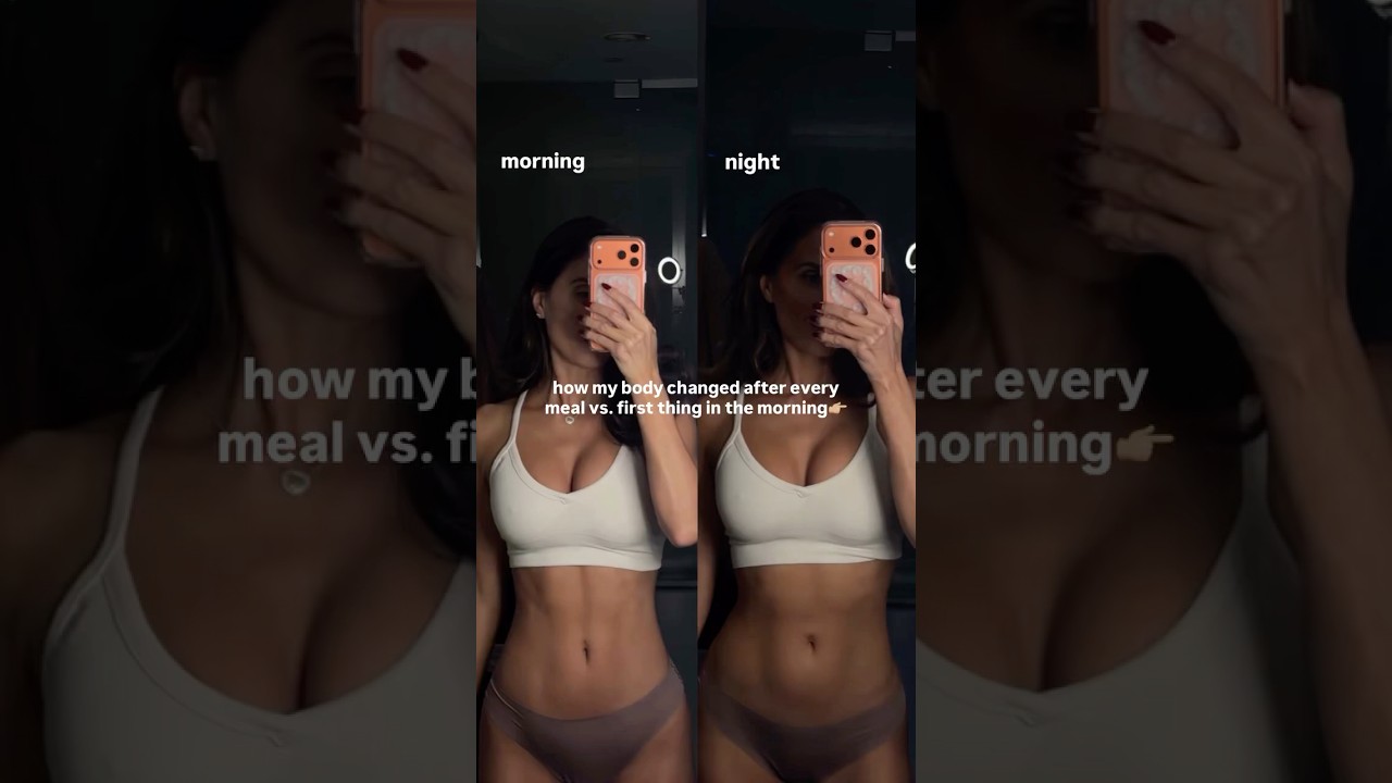Morning body vs. a body full of eats 💛 — both are normal, both are healthy, both are you