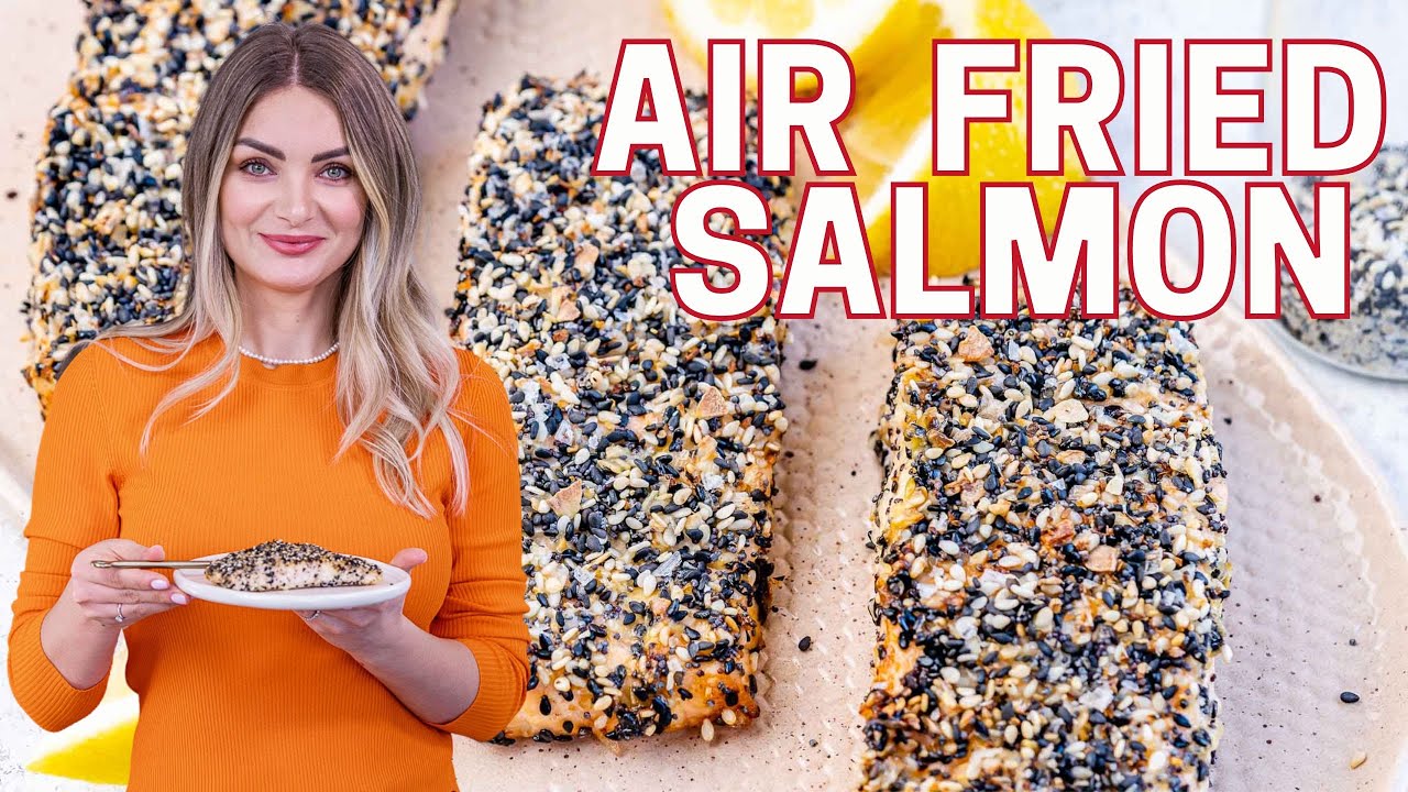 Air Fryer Salmon With Everything Bagel Seasoning &ndash; Crispy Salmon Recipe | Blondelish