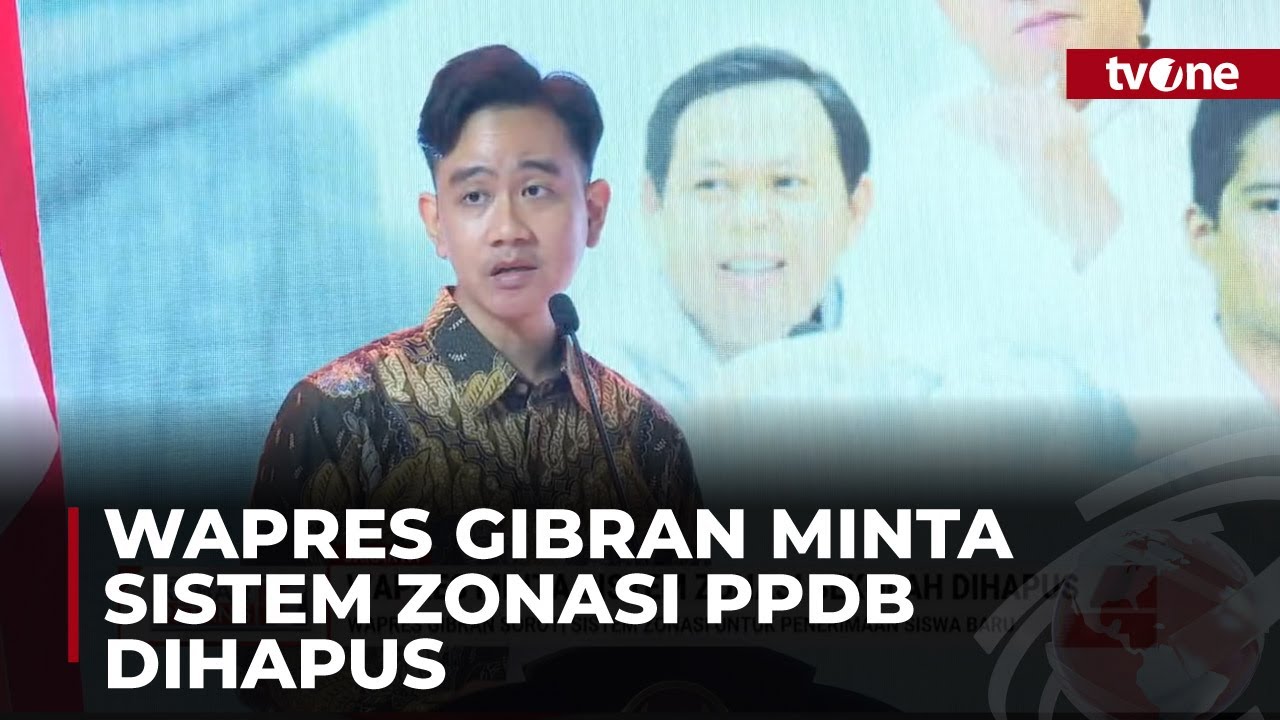 Wapres Gibran Meminta Menteri Pendidikan untuk Menghapus Sistem Zonasi | Kabar Petang tvOne