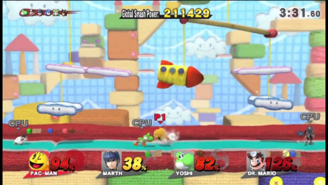 Super Smash Bros. For Wii U All-Star Mode Let's Play / WalkThrough Part - Playing As Pac-Man