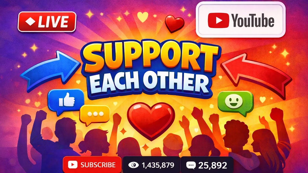 SUBSCRIBE & SUPPORT EACH OTHER 🔥 REAL SUPPORT LIVE | Grow Together