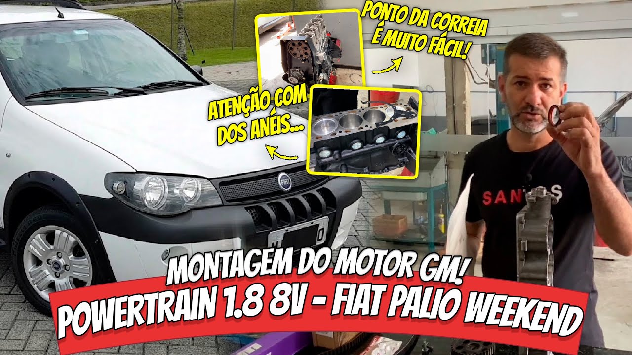 Montagem Completa do Motor GM (Powertrain) 1.8 8V | Palio, Siena, Strada, Punto, Corsa, Meriva