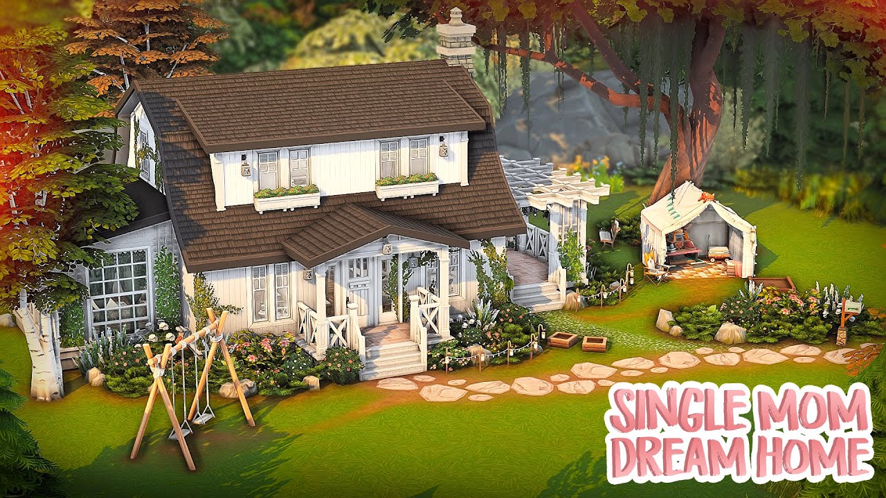 Single Mom Dream Home 🤍 | The Sims 4 Speed Build