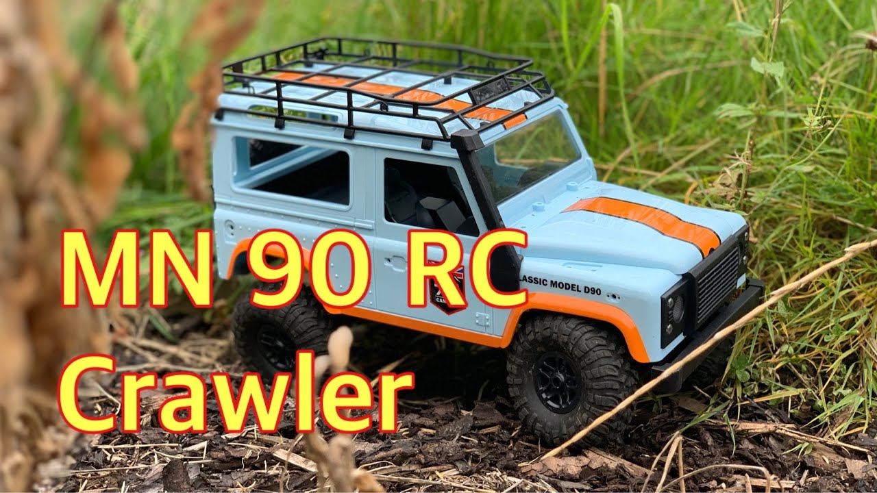 MN90 Land Rover D90 1/12th Scale RC Crawler In Action