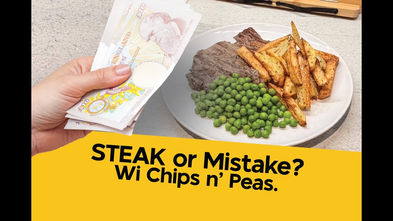 STEAK or Mistake? - Wi Home Made Chips N' Peas! Tefal Optigrill XL let's see how it turns out!