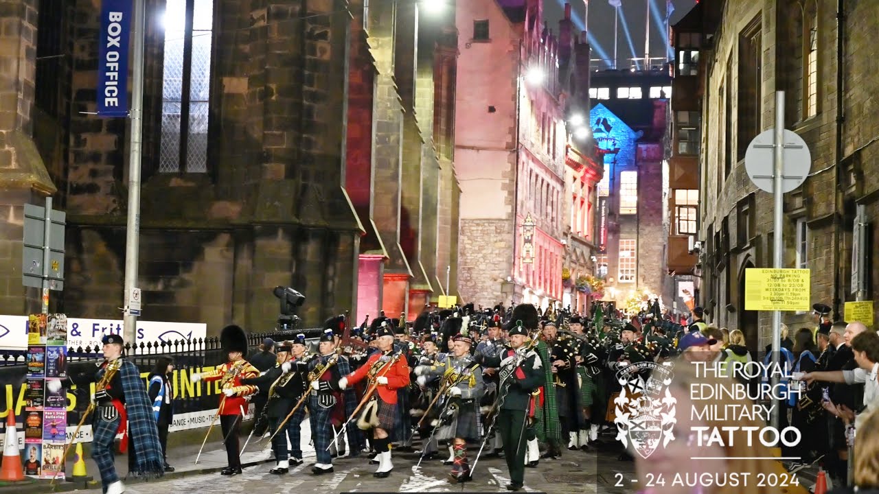 The Royal Edinburgh Military Tattoo 2024 | First March Out.     #scotlandthebrave #militaryparade