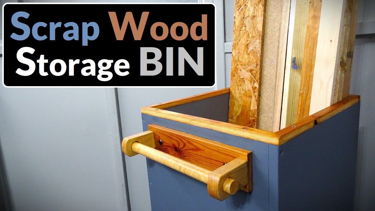 Making a Wheeled Scrap Wood Storage Bin for the Workshop (from Salvaged Materials)