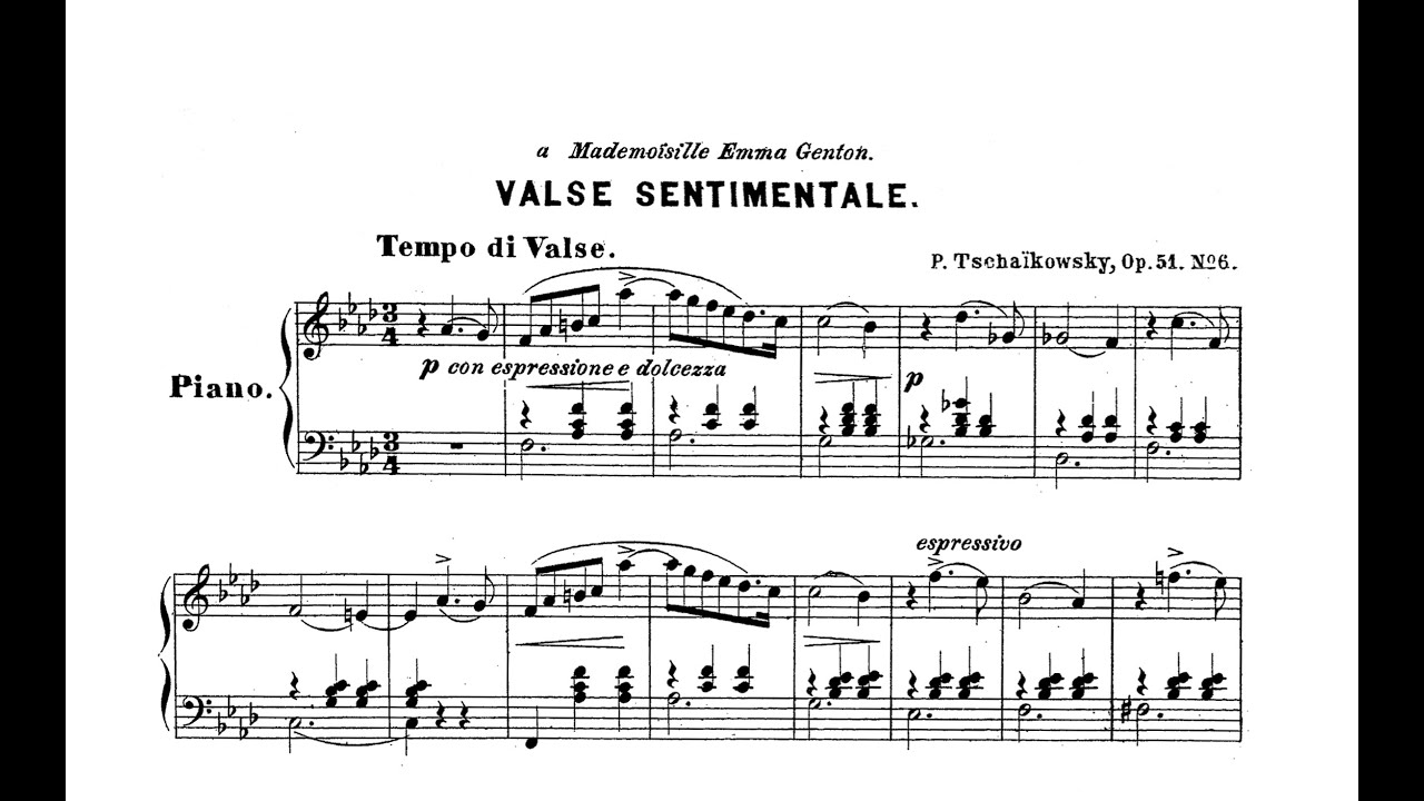 Tchaikovsky - Valse sentimentale in F minor, Op.51, No.6