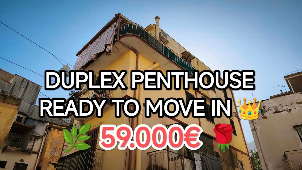 DUPLEX PENTHOUSE BEING SOLD PARTLY FURNISHED READY TO MOVE IN - CARINI (SICILY) &euro;59,000