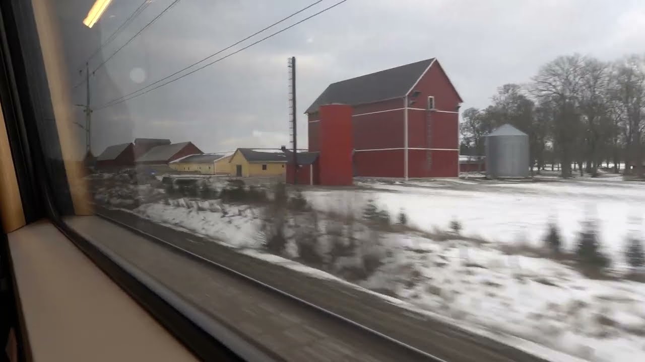Ankomst till Linköping med SJ Snabbtåg 536 nya X2000 Februari 2026