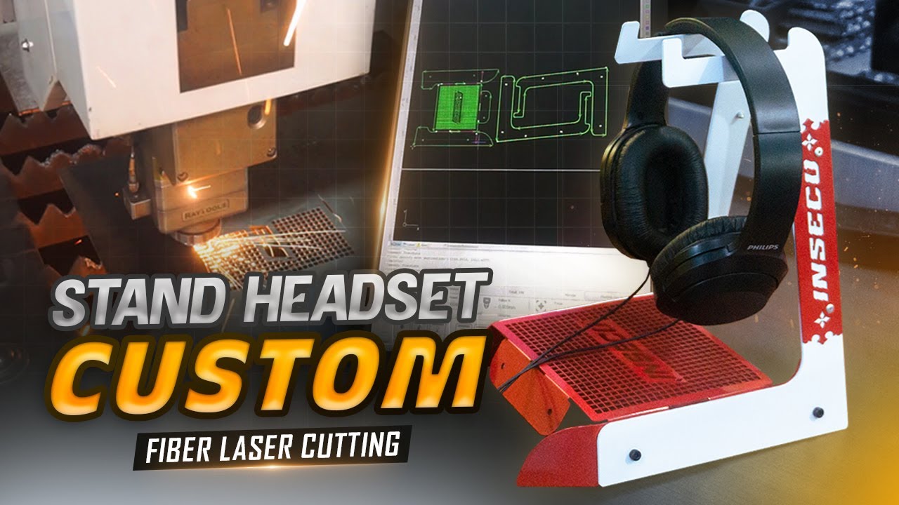 Presisi Maksimal❗Bikin Custom Headset Stand dengan Mesin Fiber Laser