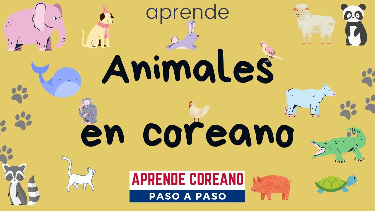 Como se dicen LOS ANIMALES en coreano 동물 / VOCABULARIO COREANO