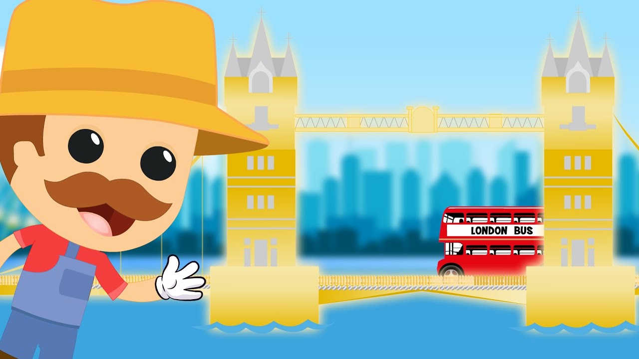 London Bridge Is Falling Down🌉 🌉 🌉 | Nursery Rhyme With Lyrics 🌉 🚌 | London Bridge Falling Down Song