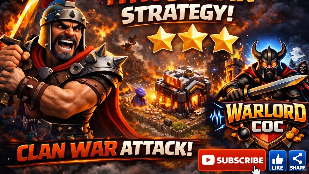 TH11 3 Star Strategy 2026 | Best Clan War Attack in Clash of Clans