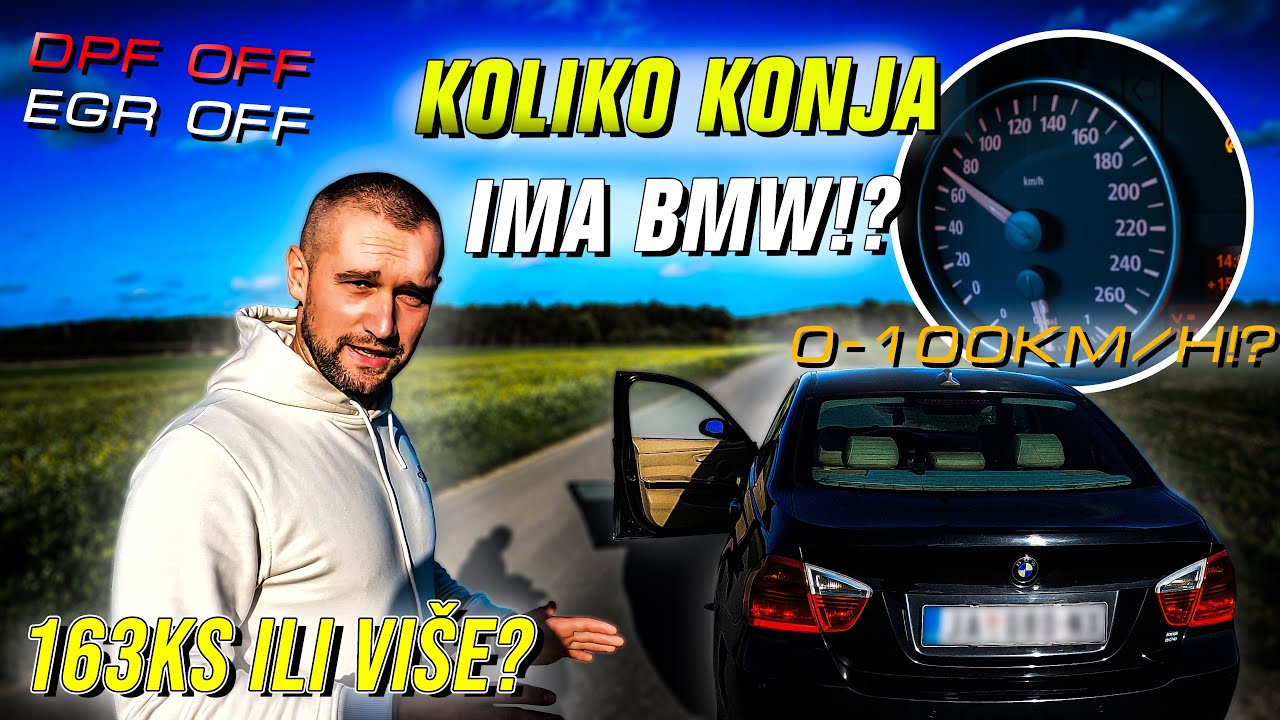 IZMERILI SMO KOLIKO IDE BMW E90 OD 0 - 100 KM/H !? DPF OFF EGR OFF