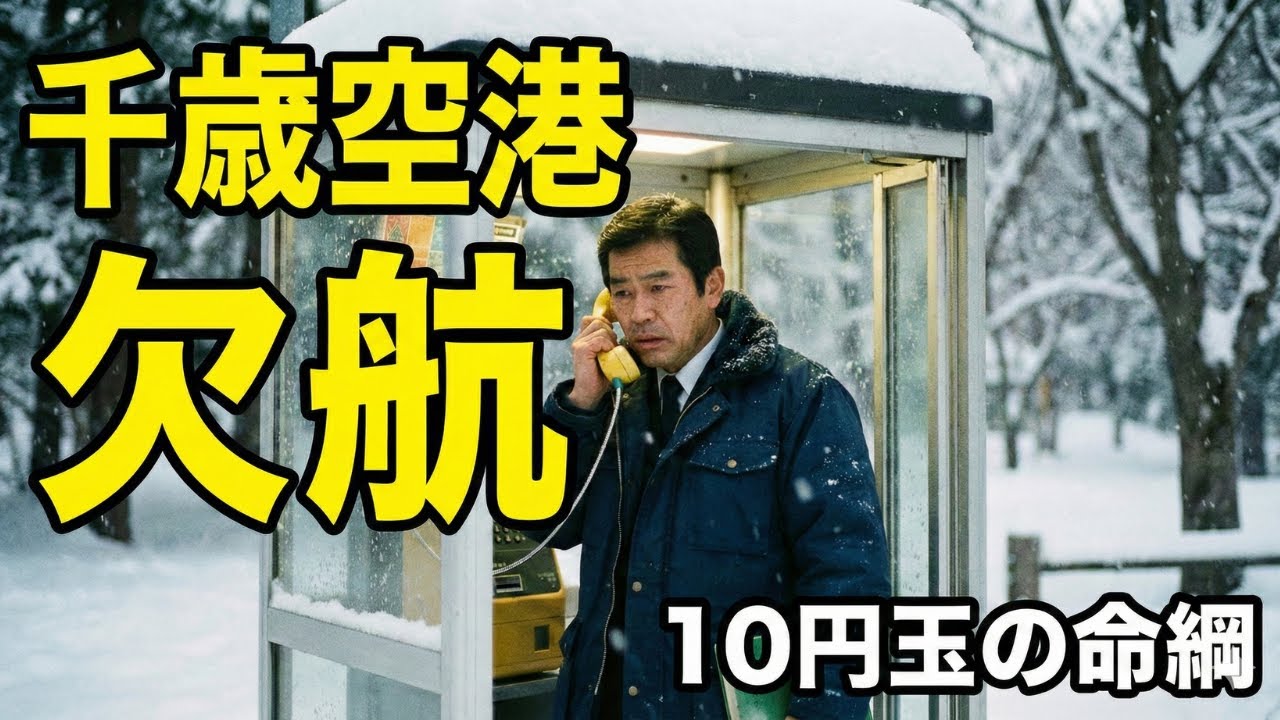 【昭和の実話】北海道・千歳空港 全便欠航。猛吹雪の道中で「10円玉」が尽きる恐怖と戦った日【間宮林子】