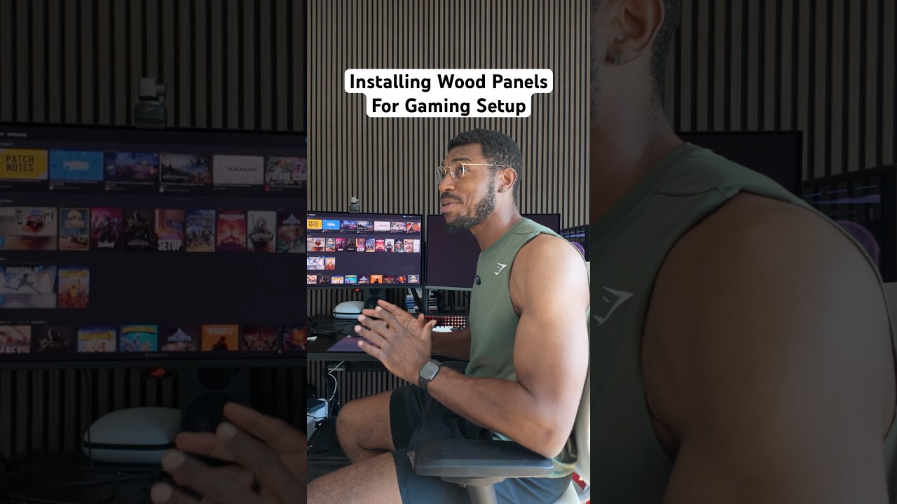 Wood Panels Gaming Setup Upgrade 🙌🏾