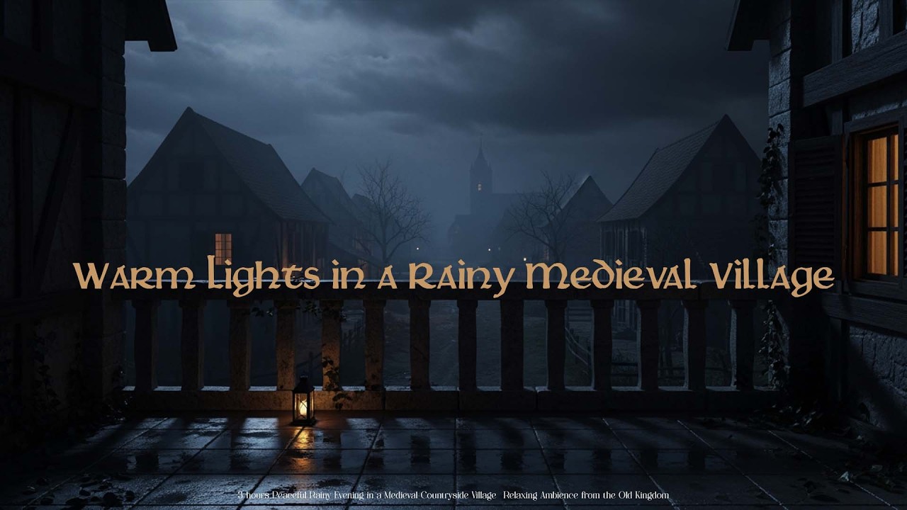 Gentle Rain Sounds Through a Medieval Window 🌧️ | Sleep Ambience