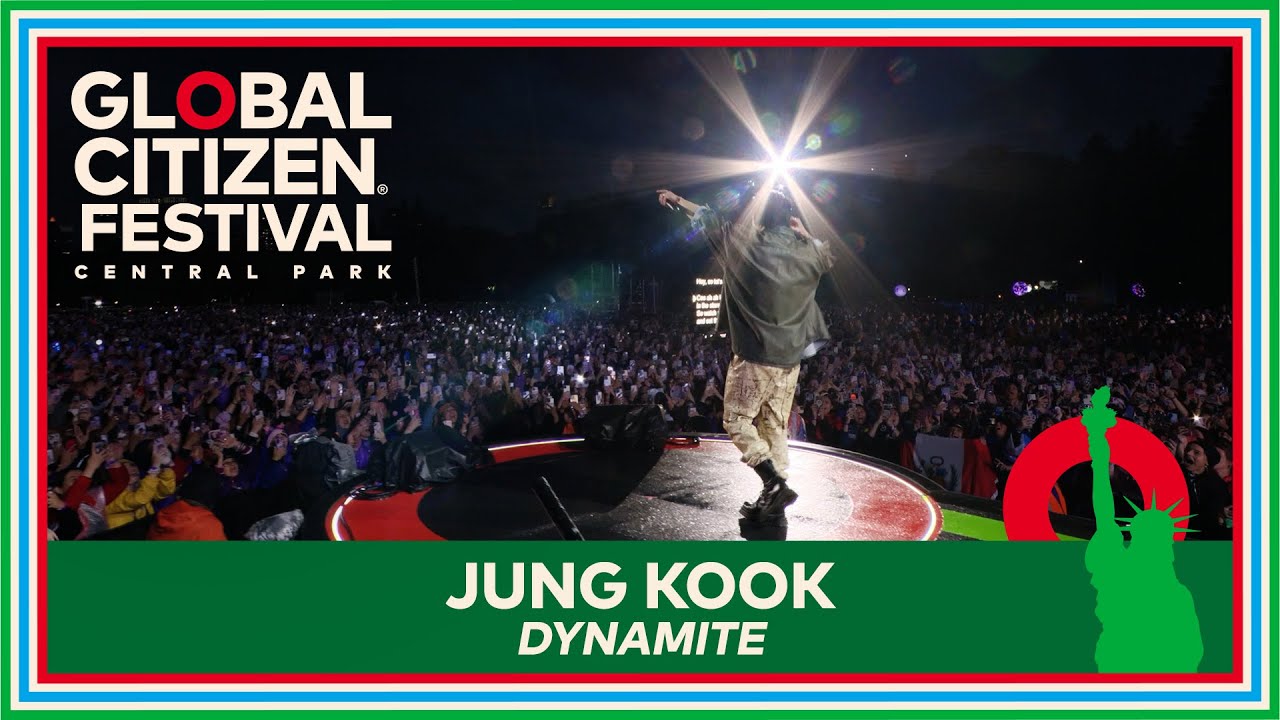 Jung Kook Performs BTS Song 'Dynamite' | Global Citizen Festival 2023