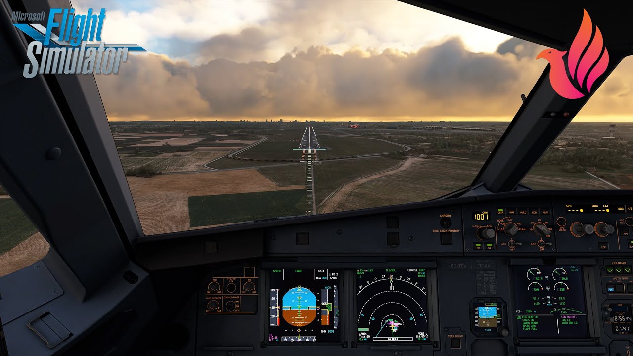 MSFS 2020 - FENIX A320 | Плавная посадка в Брюсселе по VATSIM
