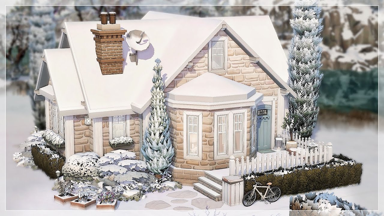 Уютный зимний домик ❄️☃️ | The Sims 4: скоростная постройка