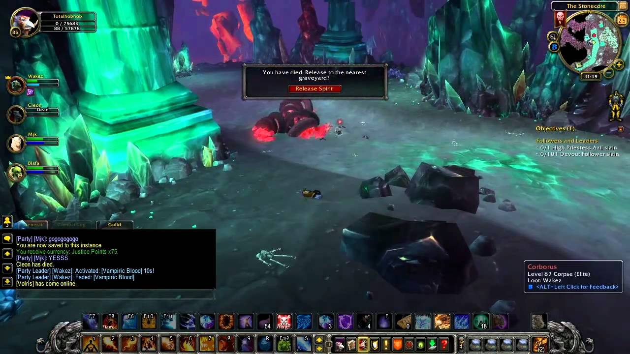 WoW Cataclysm Guide - Heroic Stonecore Part 1