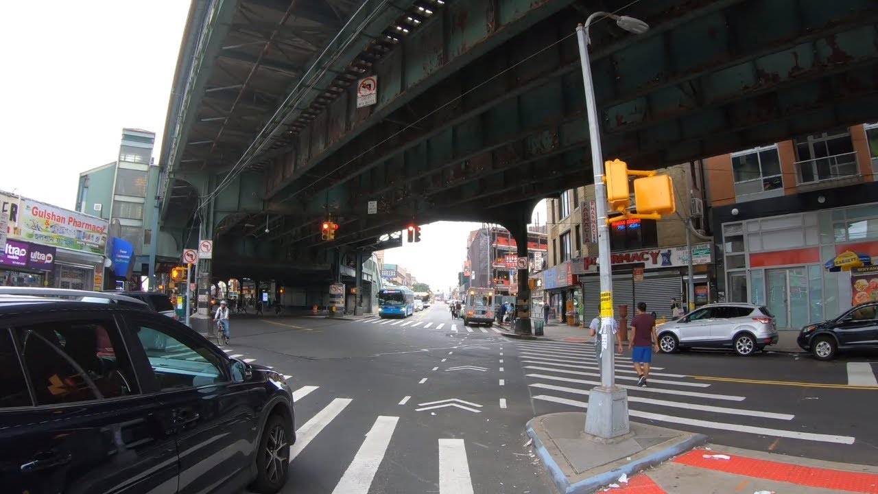 Cycling in NYC to Howard Beach from Astoria, Queens via Broadway, Queens Blvd & Woodhaven Blvd