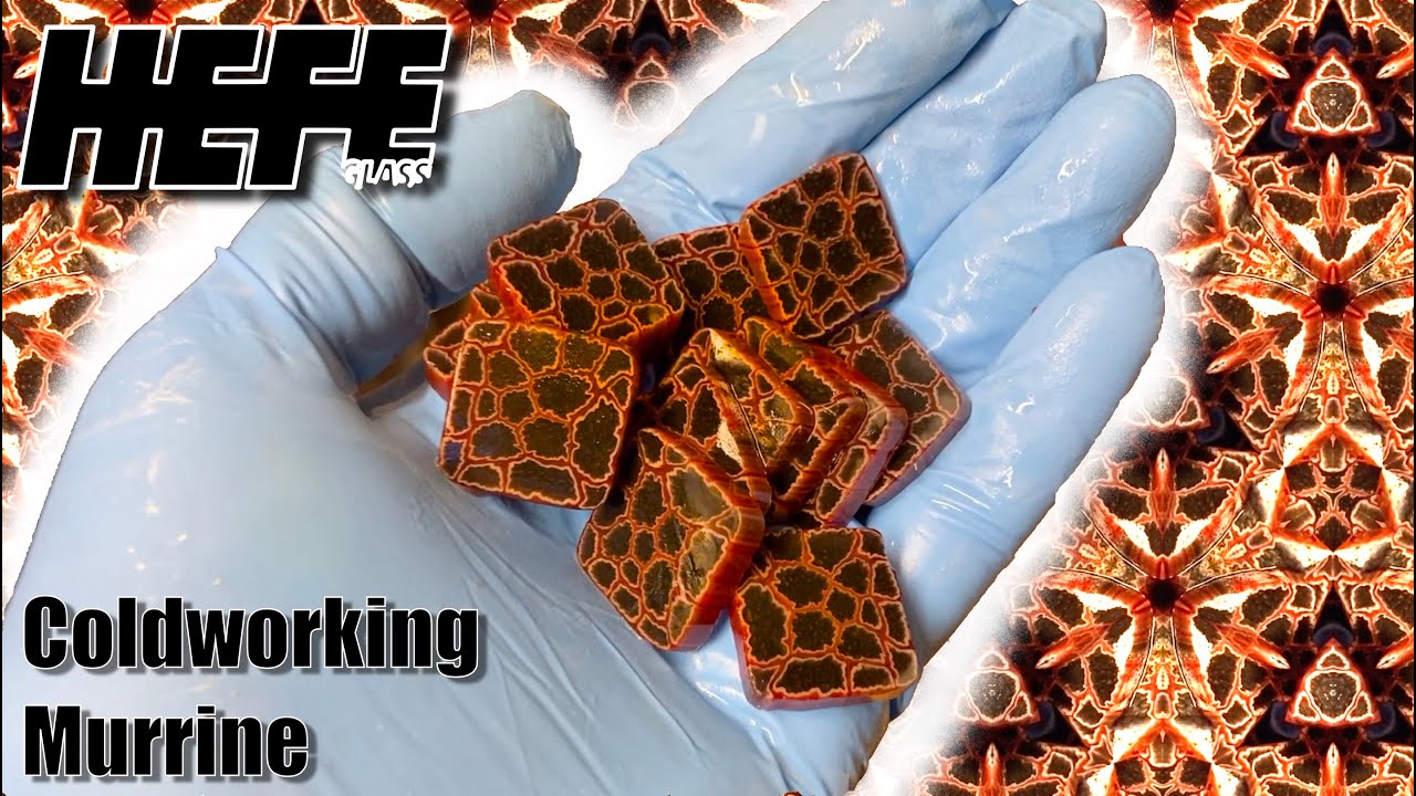 Making Murrine Part 2 ,  Coldworking  - Hefe Glass #glassblowing #glass #lampworking