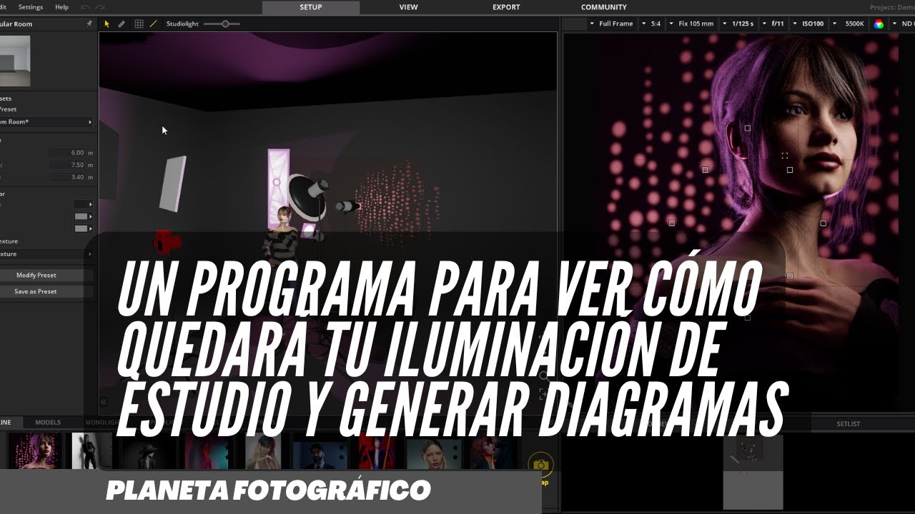 Un programa para ver cómo quedará tu iluminación de estudio y generar diagramas