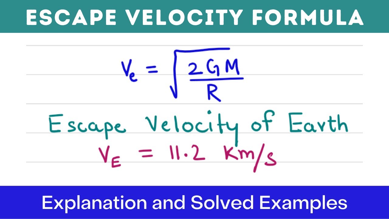 Escape Velocity Formula