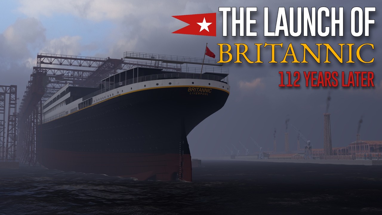 The Launch of R.M.S. Britannic | Animated 112 Years Later
