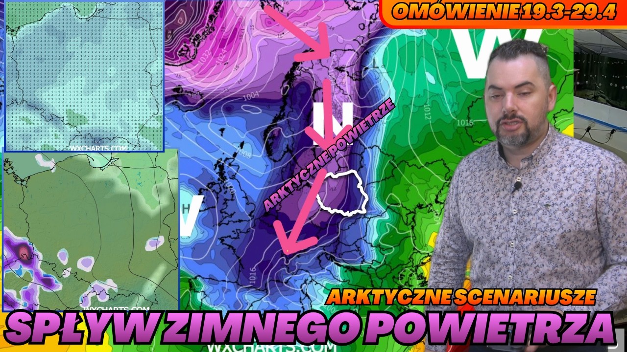 Spływ arktycznego powietrza. Spadki temperatury, śnieg i krupa śnieżna. Omawiamy scenariusze.