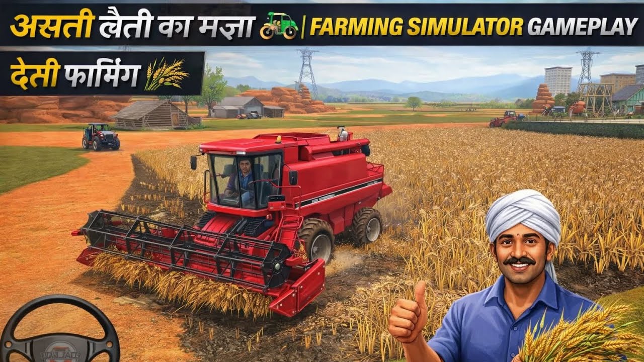 असली खेती का मज़ा 🚜 | Farming Simulator Gameplay | देसी फार्मिंग 🌾