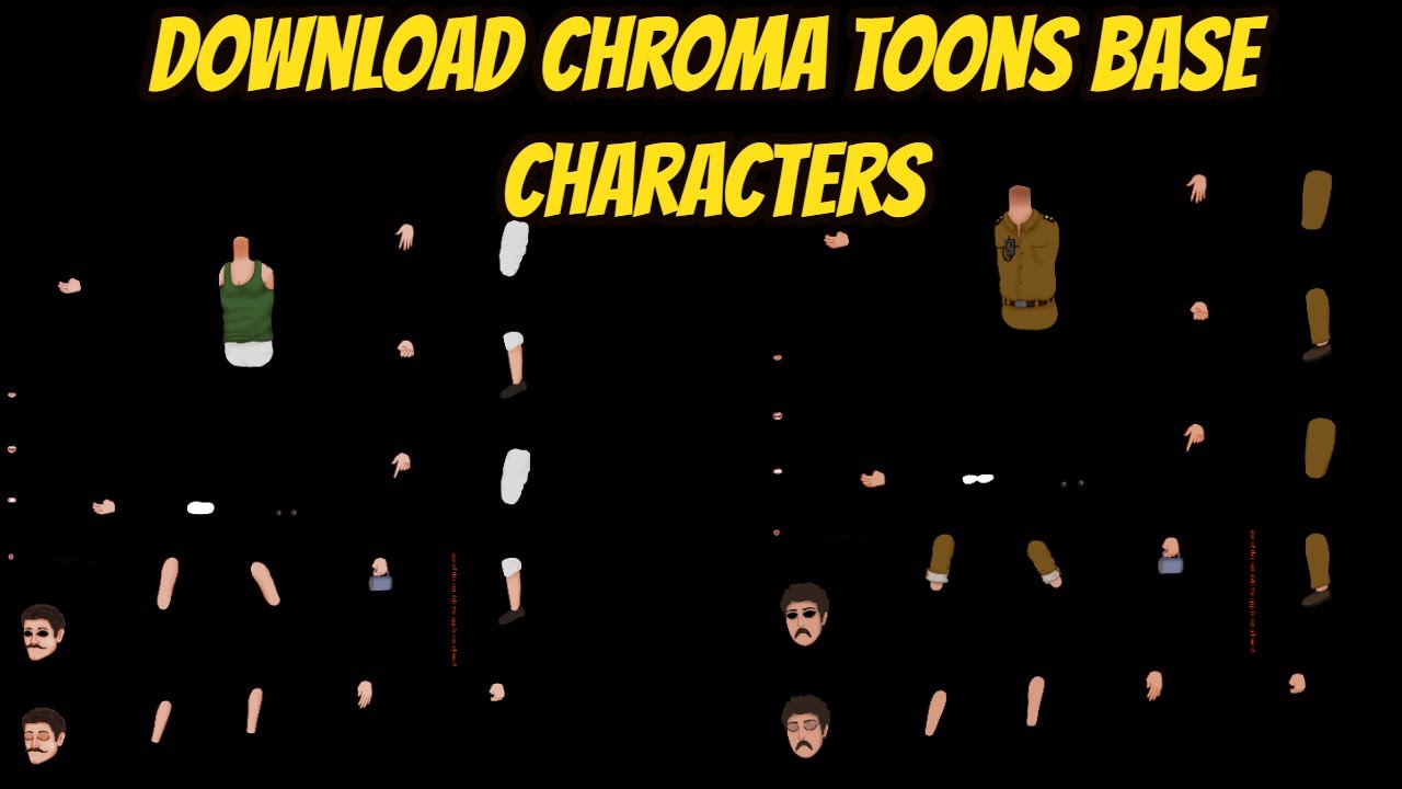 Download Chroma toons png characters Base files
