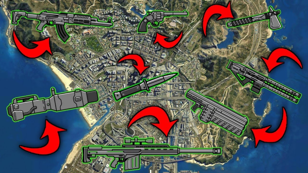 GTA 5 - All Secret and Rare Weapon Locations (Rail Gun, Sniper Rifle & more)