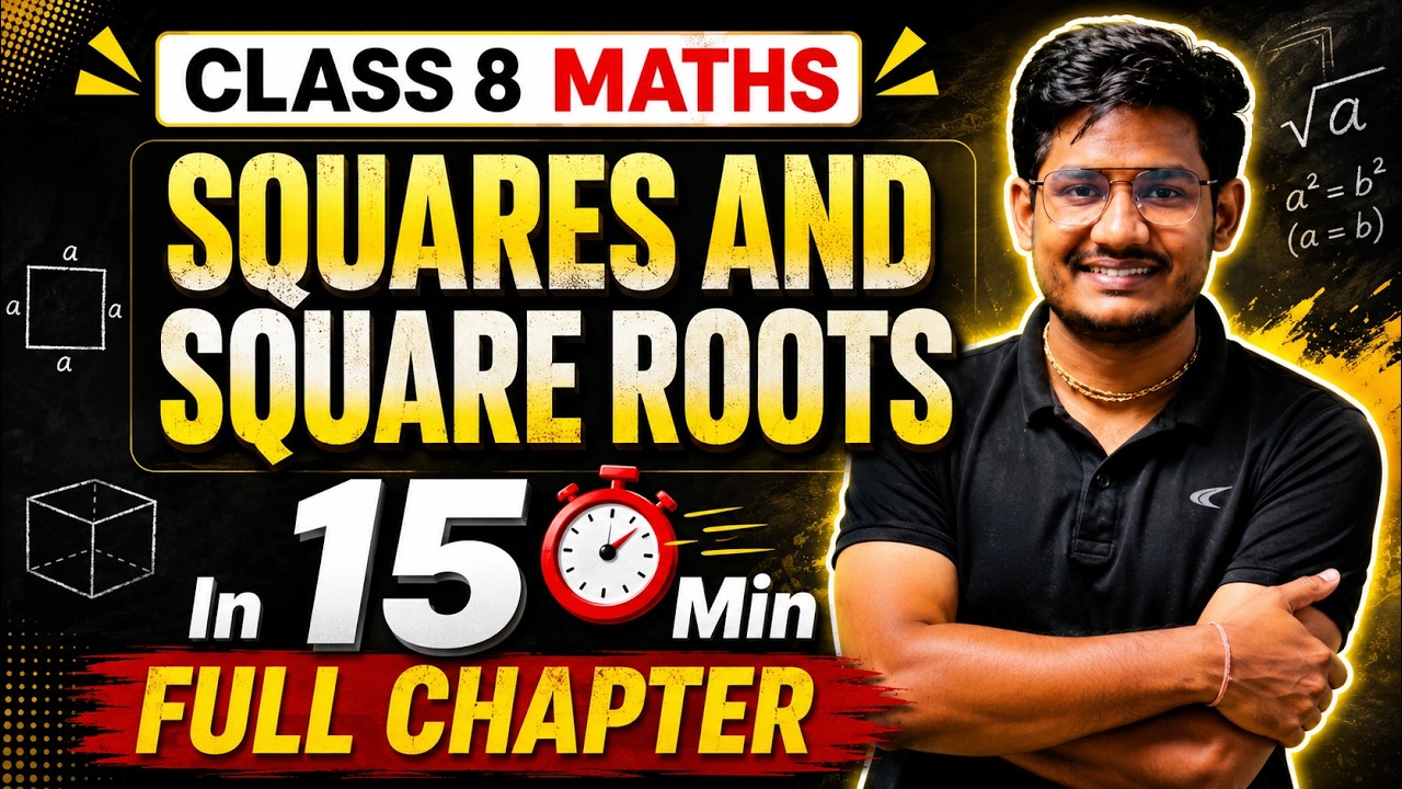 Class 8 Maths | Ch Square and Square Root Rapid Revision | green board 8th