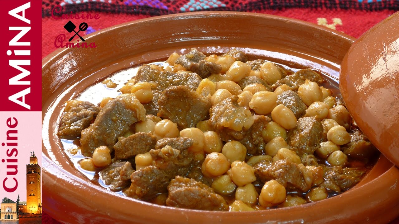 طاجين الحمص و اللحم بسيط  و رائع في المذاق