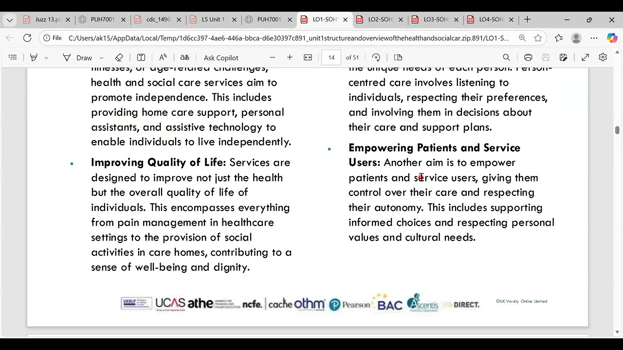 ATHE L3 DiHSC-Unit-Structure and Overview of the Health and Social Care Sector-TUT-(AK)