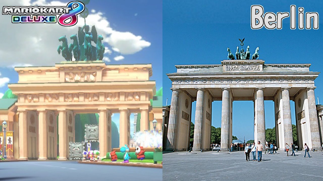 実物比較【ベルリンシュトラーセ編】マリオカート8DX【Tour Berlin Byways】Real comparison【MK8DX】