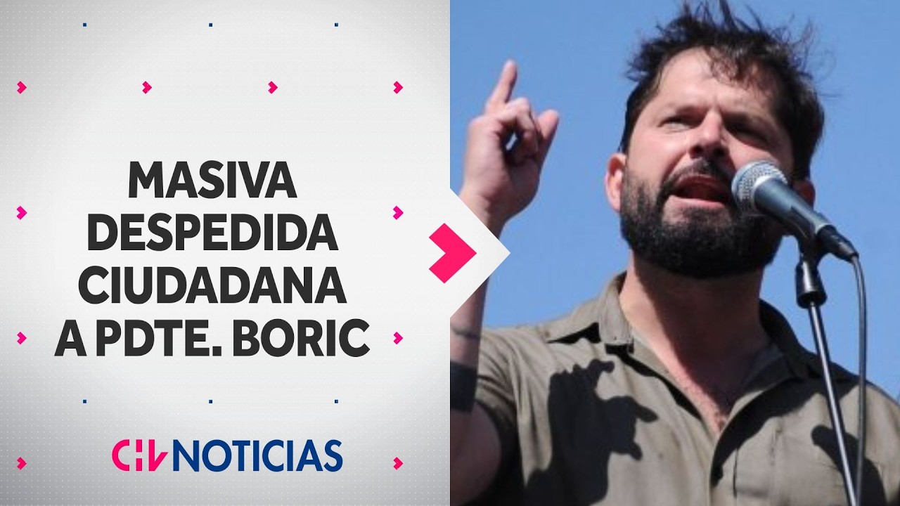 Masiva despedida a Pdte. Boric en La Moneda: “Me voy con la frente en alto y las manos limpias”