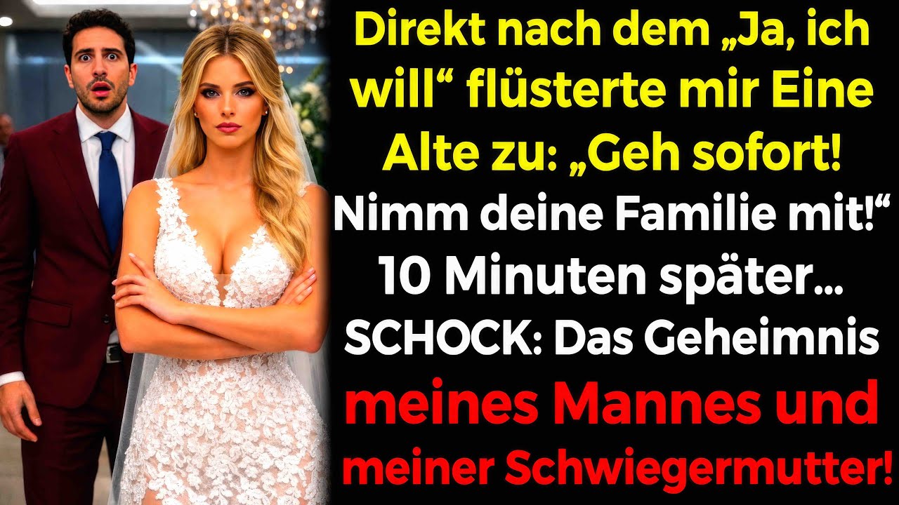 Nach der Hochzeit warnte mich Eine Fremde🤫: „Flieh mit deiner Familie!“ 10 Minuten später⏰👀…