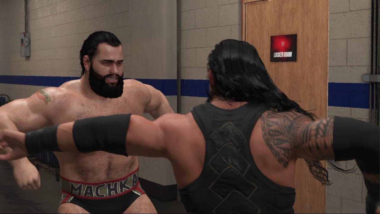 Grosse bagarre!! Rusev et roman reigns 